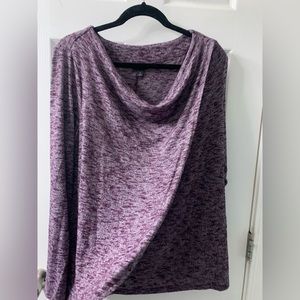 Simply Vera Scoop Purple Heathered Sweater Size L